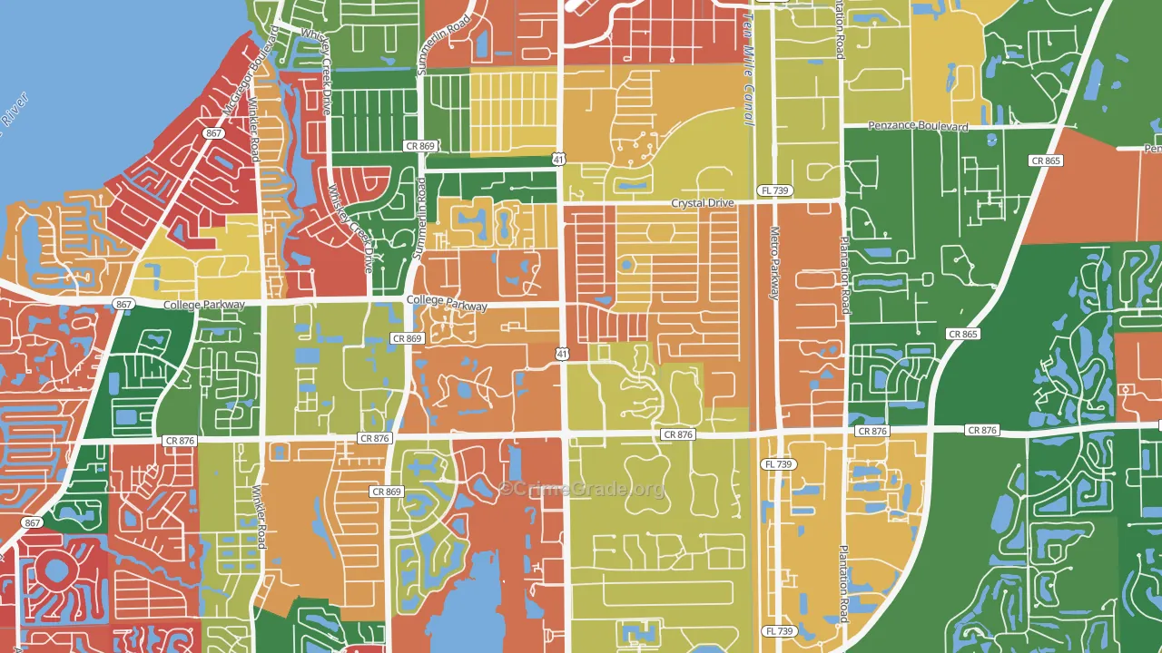 Villas, FL Map of Assault Rates