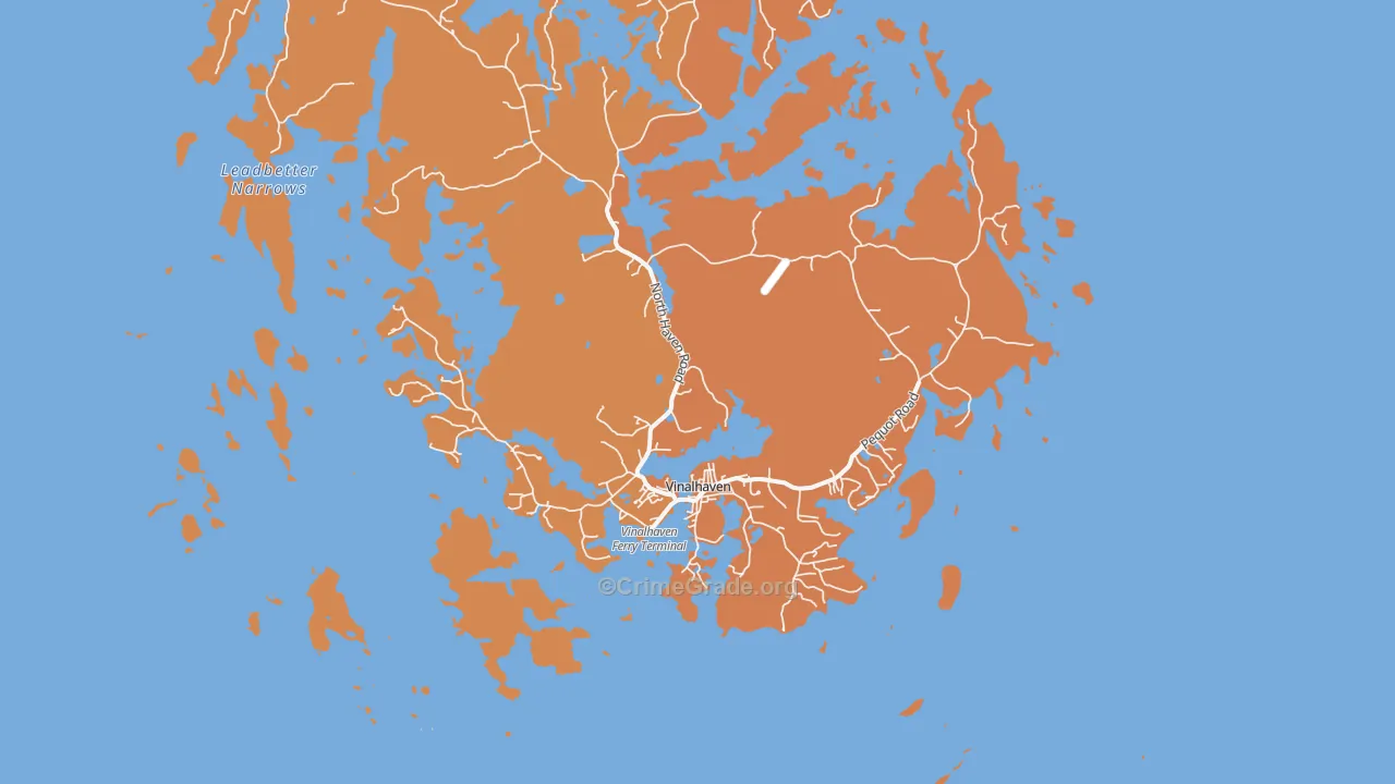 Vinalhaven, ME Map of Assault Rates