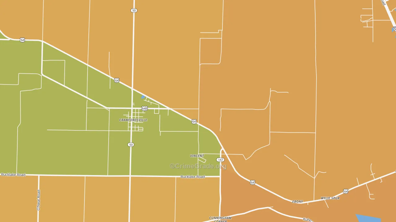 Vincent, AR Map of Assault Rates