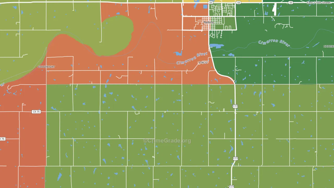 Vinco, OK Map of Assault Rates