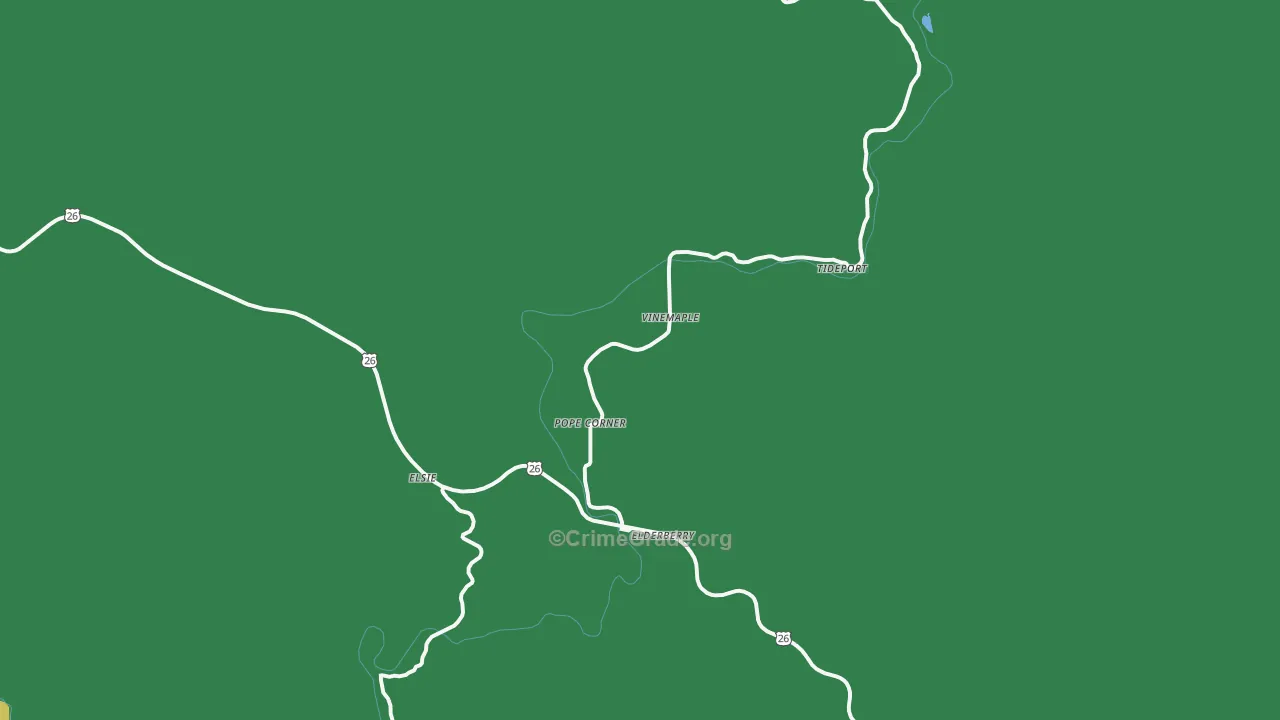 Vinemaple, OR Map of Assault Rates