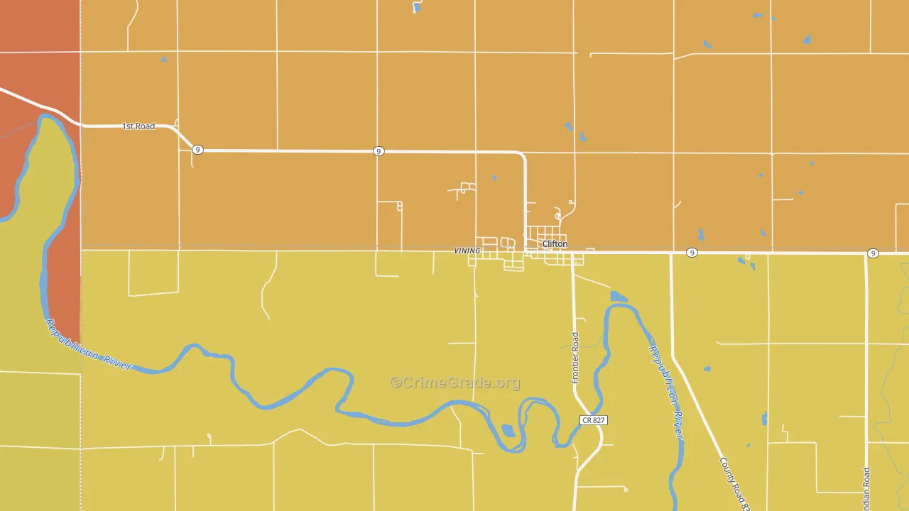 Vining, KS Map of Assault Rates