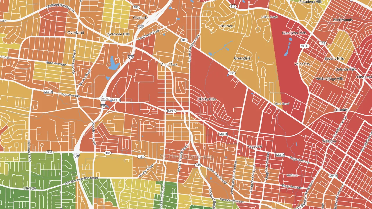 Vinita Terrace, MO Map of Assault Rates
