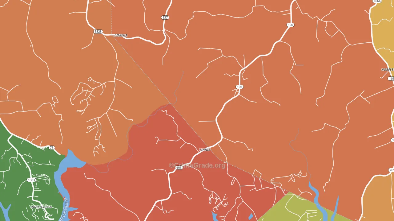 Vinnie, KY Map of Assault Rates