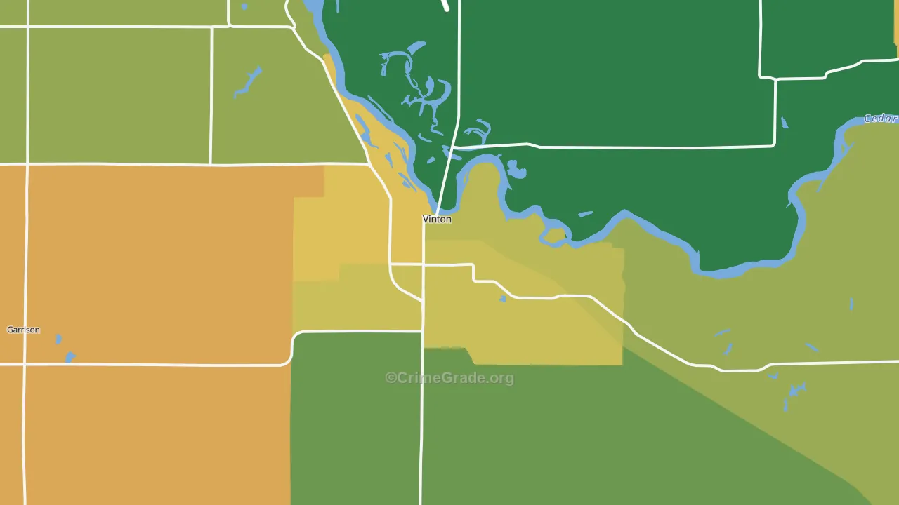 Vinton, IA Map of Assault Rates