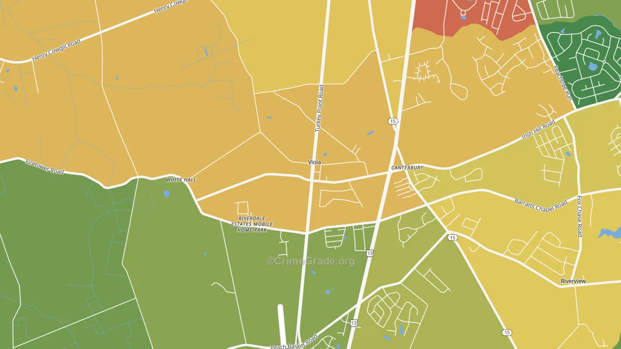 Viola, DE Map of Assault Rates