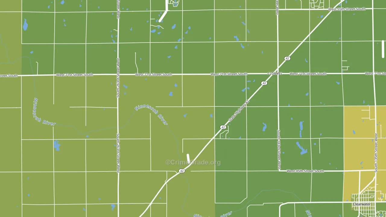 Viola, KS Map of Assault Rates