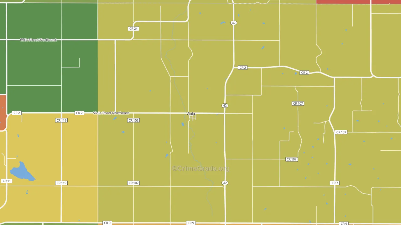 Viola, MN Map of Assault Rates
