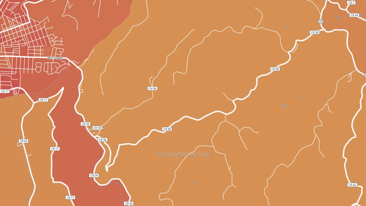 Viola, WV Map of Assault Rates