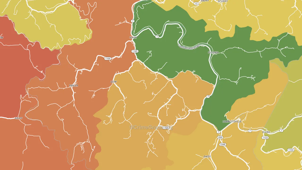 Viper, KY Map of Assault Rates