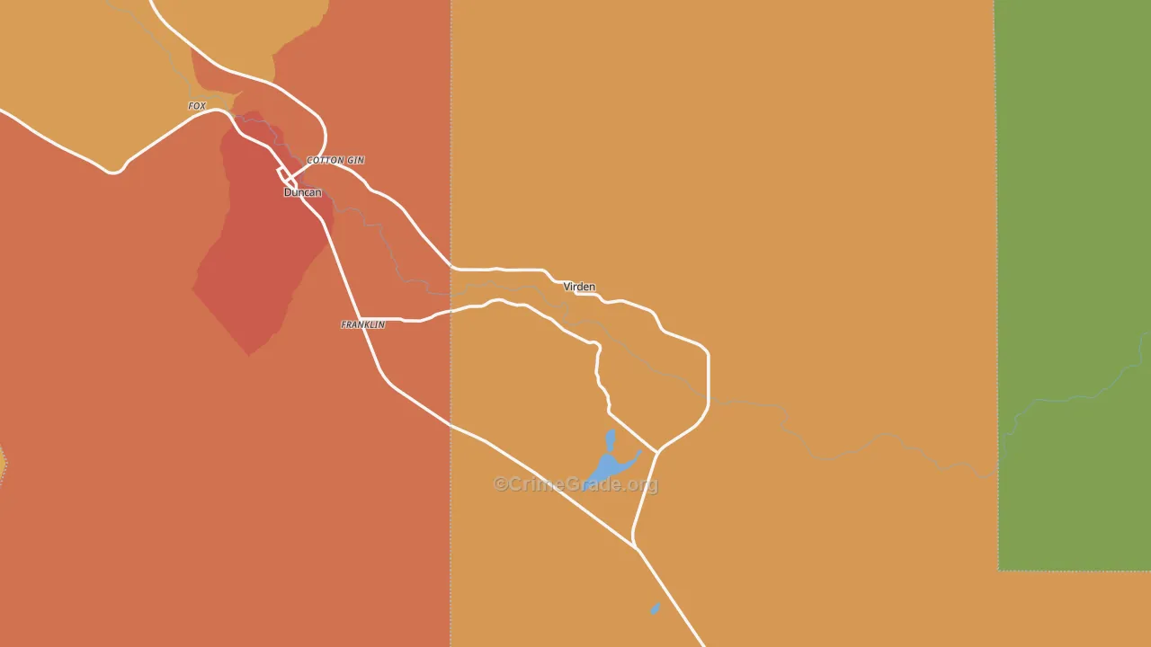 Virden, NM Map of Assault Rates
