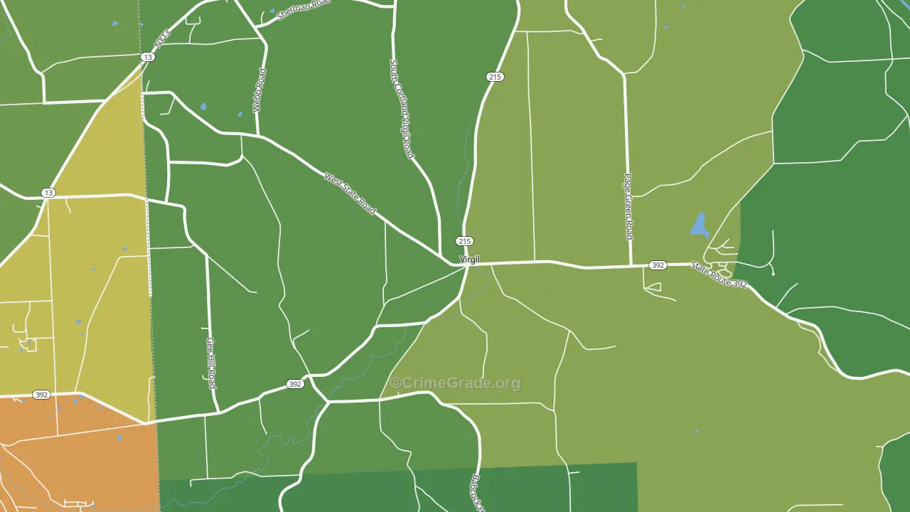 Virgil, NY Map of Assault Rates