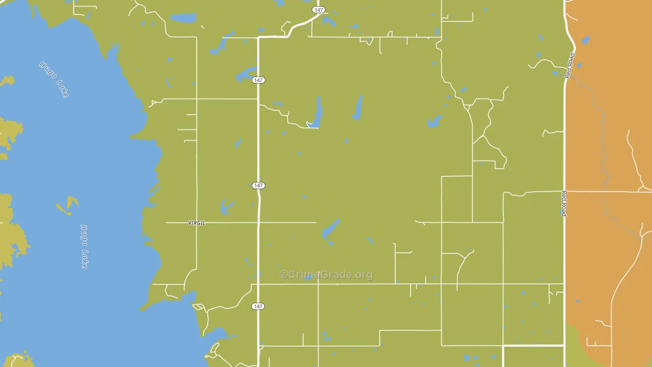 Virgil, OK Map of Assault Rates