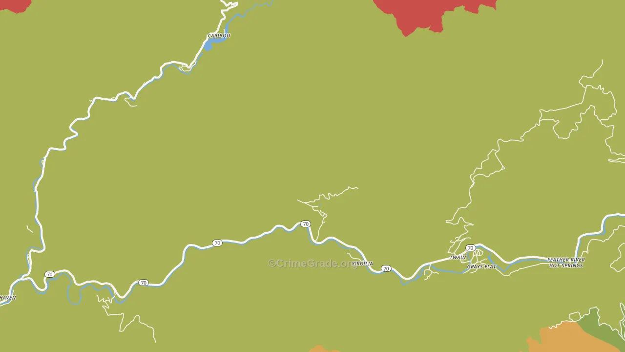Virgilia, CA Map of Assault Rates