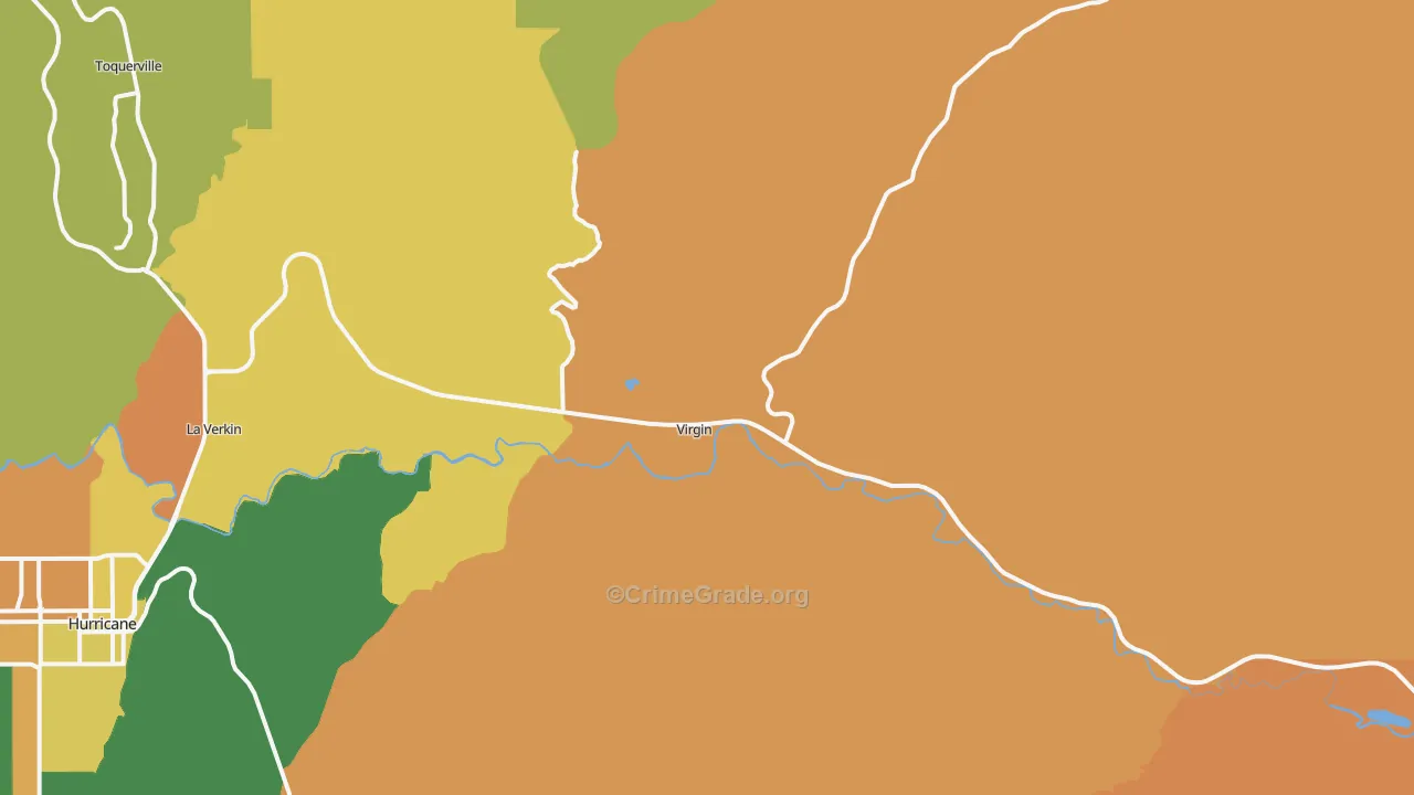 Virgin, UT Map of Assault Rates