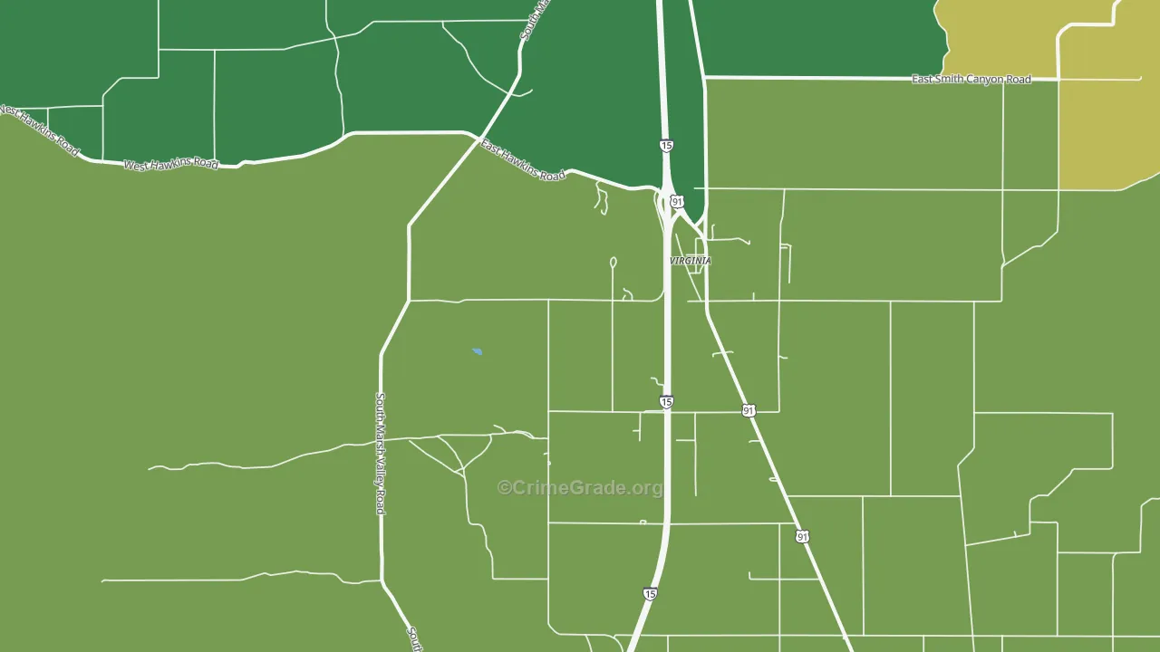 Virginia, ID Map of Assault Rates