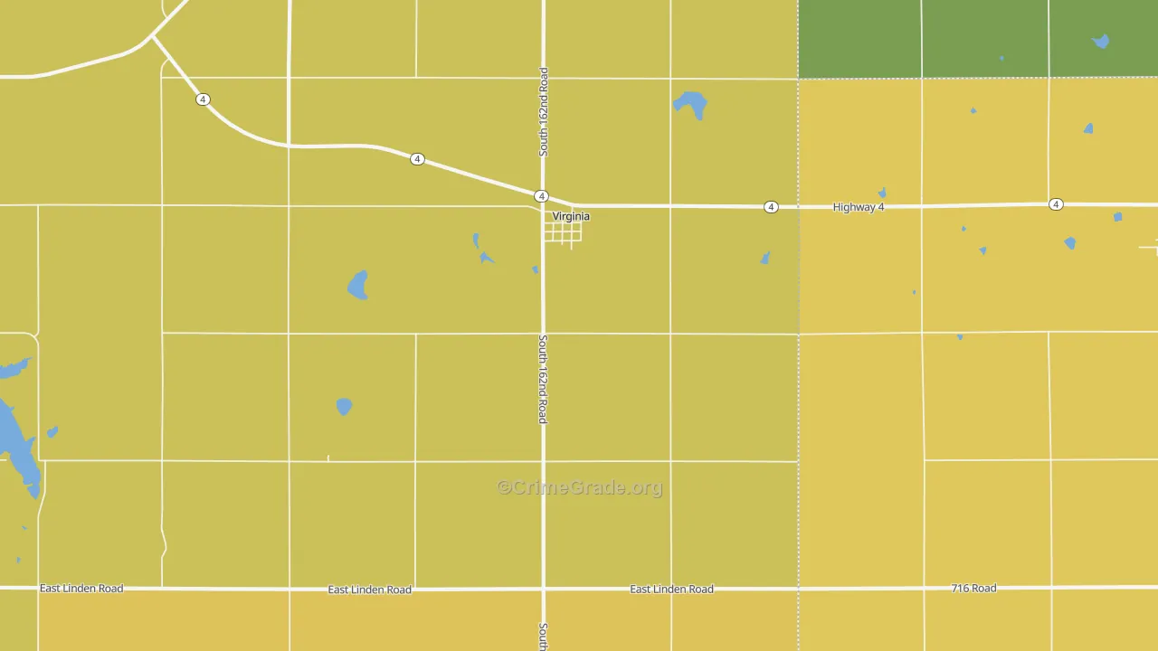 Virginia, NE Map of Assault Rates