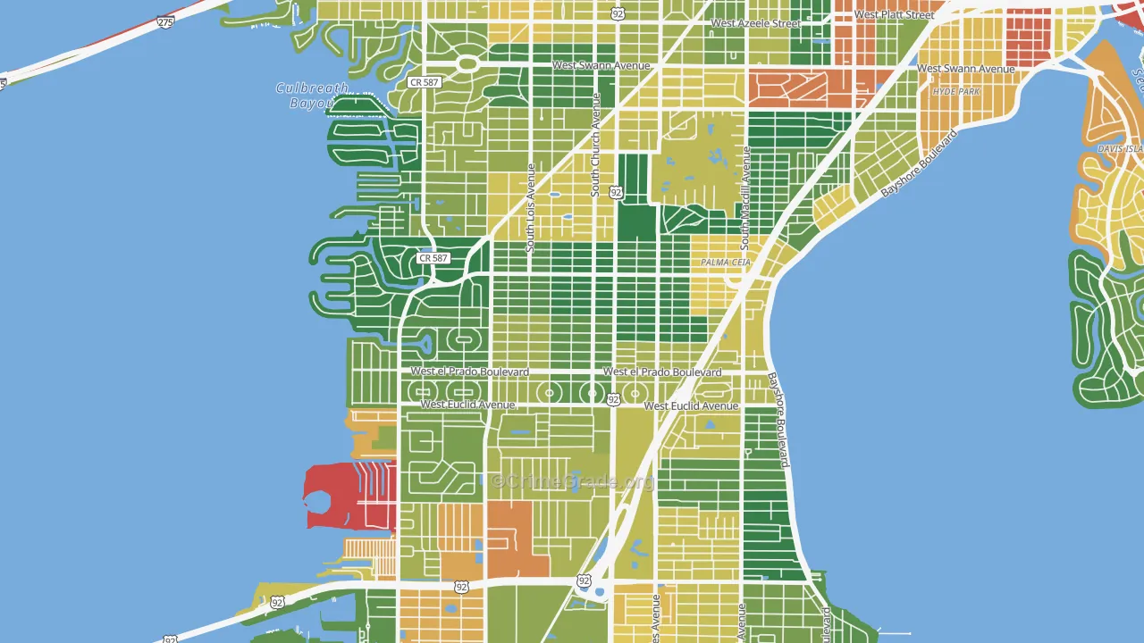 Virginia Park, Tampa, FL Map of Assault Rates