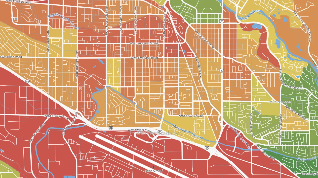 Vista, Boise, ID Map of Assault Rates
