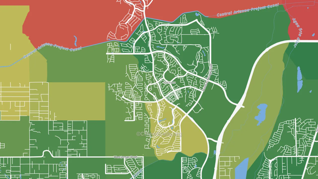 Vistancia, Peoria, AZ Map of Assault Rates