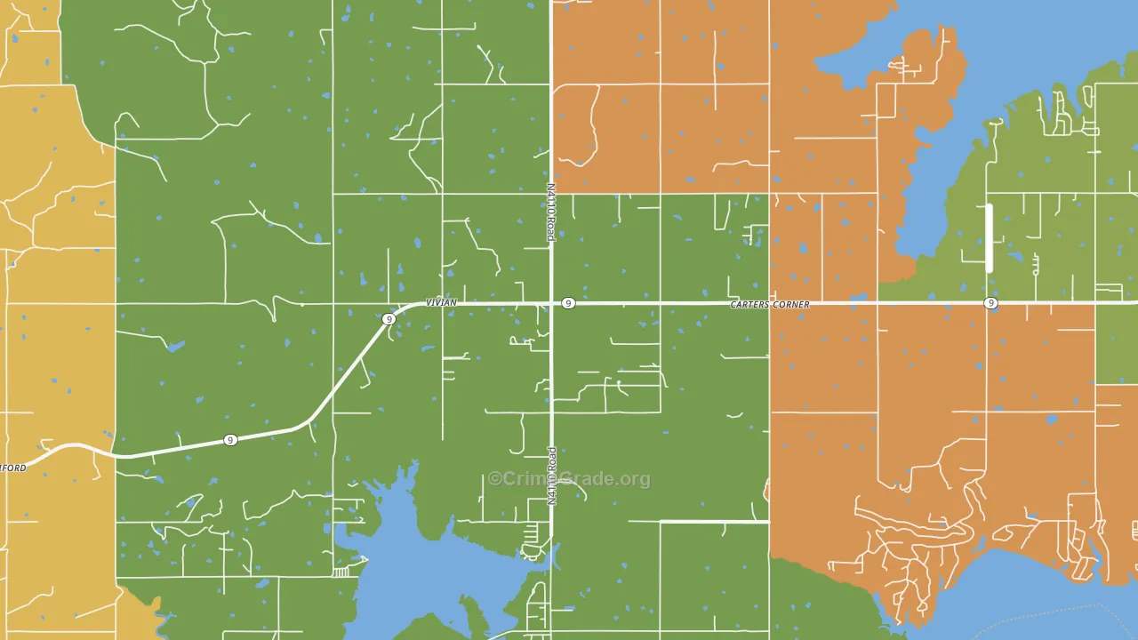 Vivian, OK Map of Assault Rates