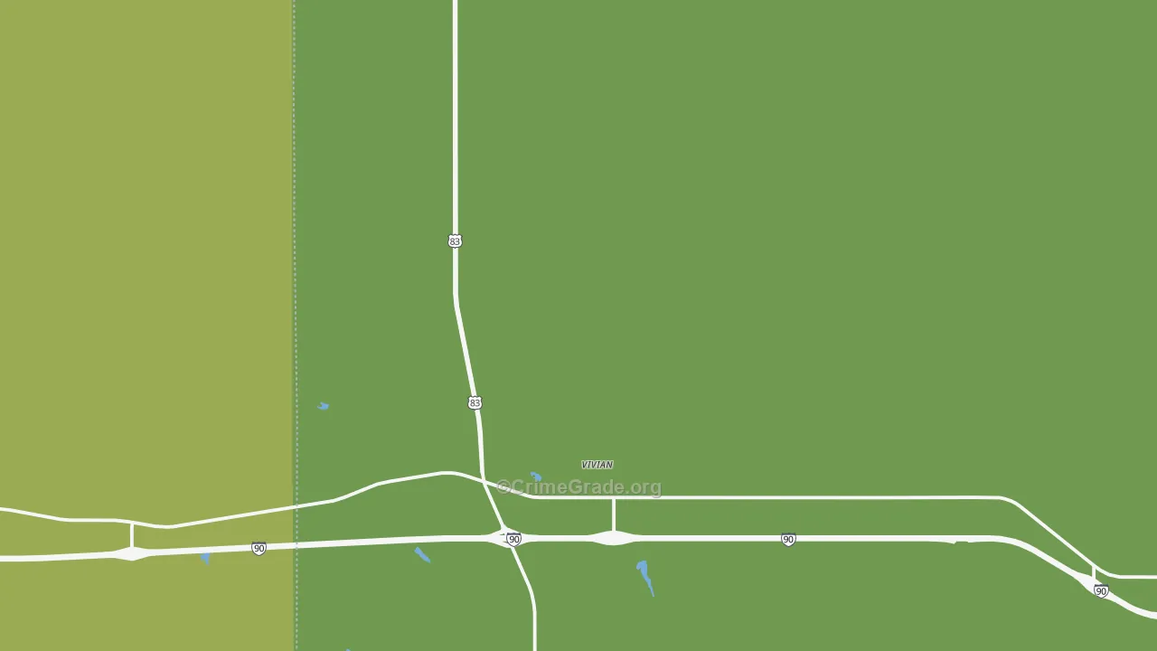 Vivian, SD Map of Assault Rates