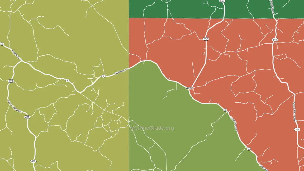 Vixen, LA Map of Assault Rates