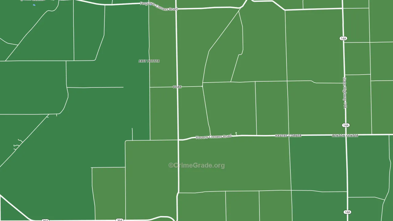 Voak, NY Map of Assault Rates