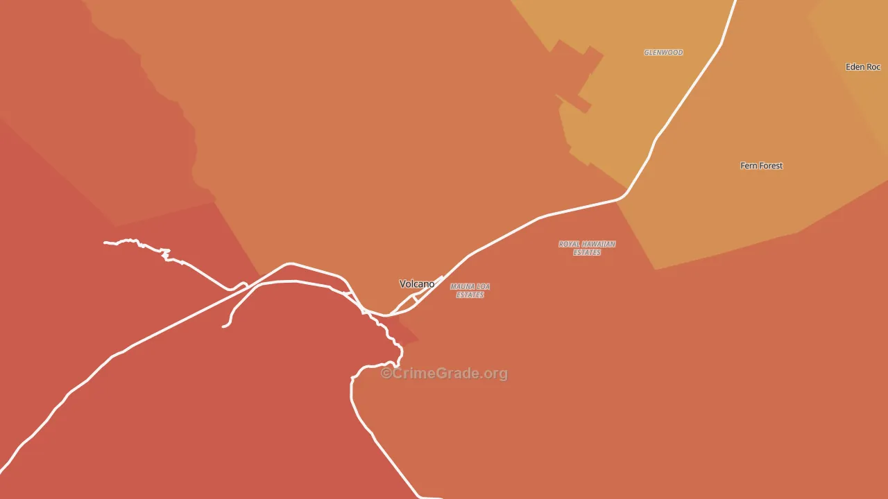 Volcano, HI Map of Assault Rates