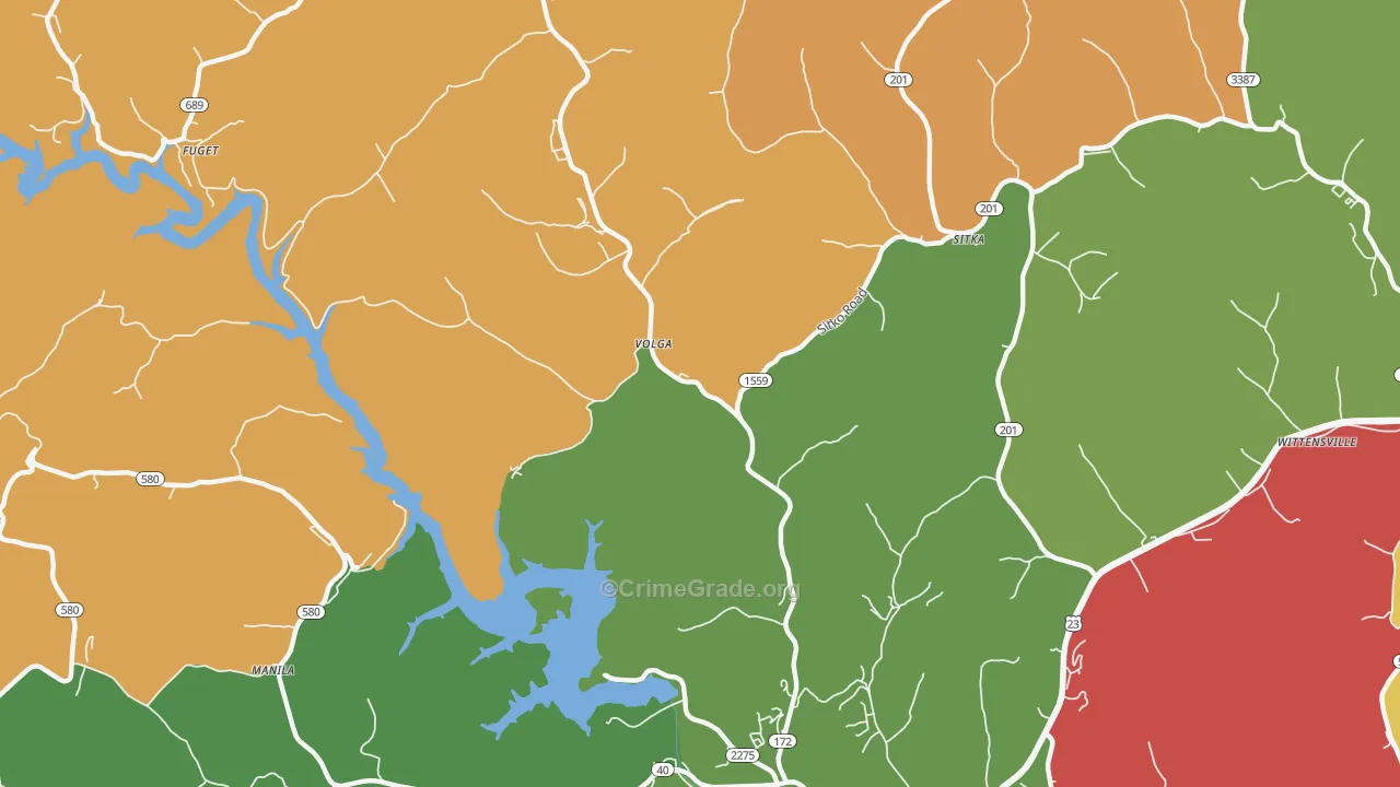 Volga, KY Map of Assault Rates
