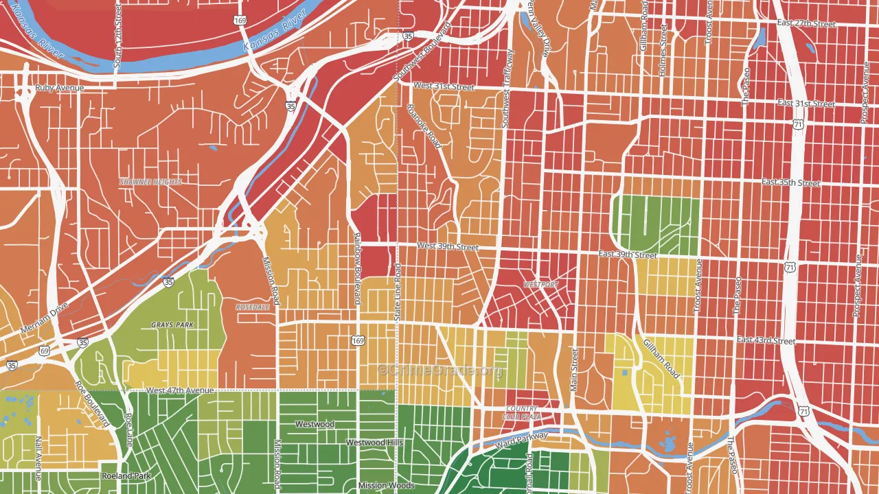 Volker, Kansas City, MO Map of Assault Rates