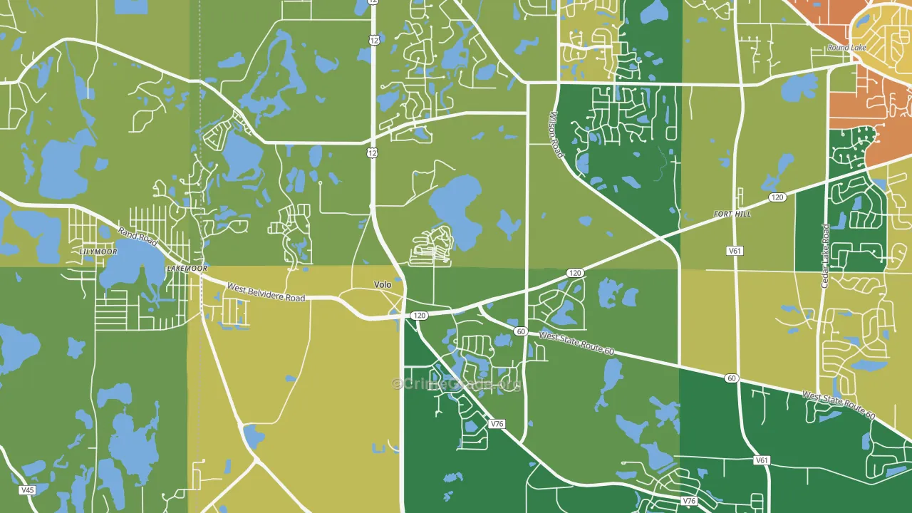Volo, IL Map of Assault Rates