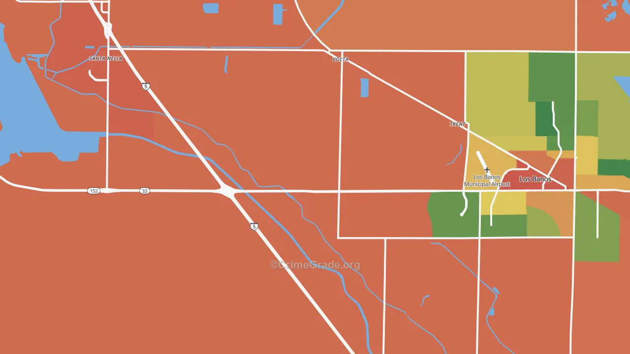 Volta, CA Map of Assault Rates