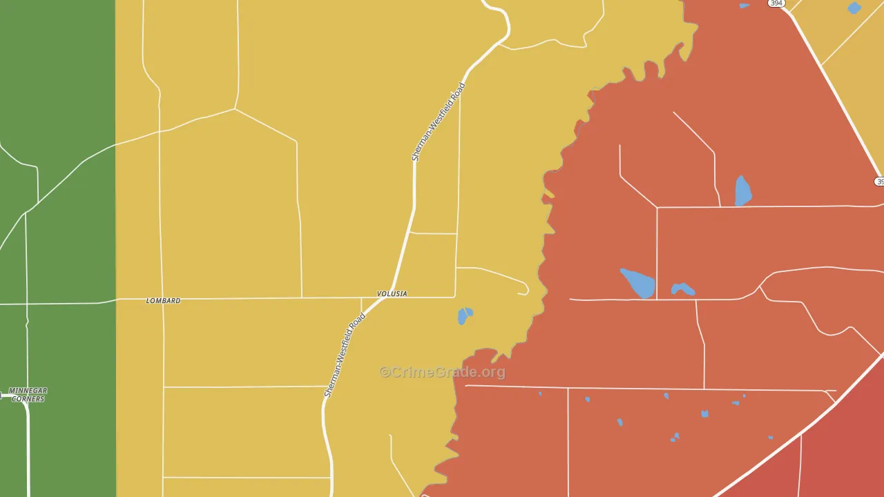 Volusia, NY Map of Assault Rates