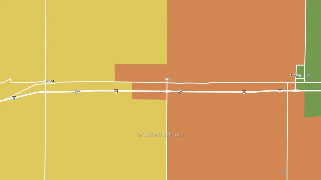Vona, CO Map of Assault Rates