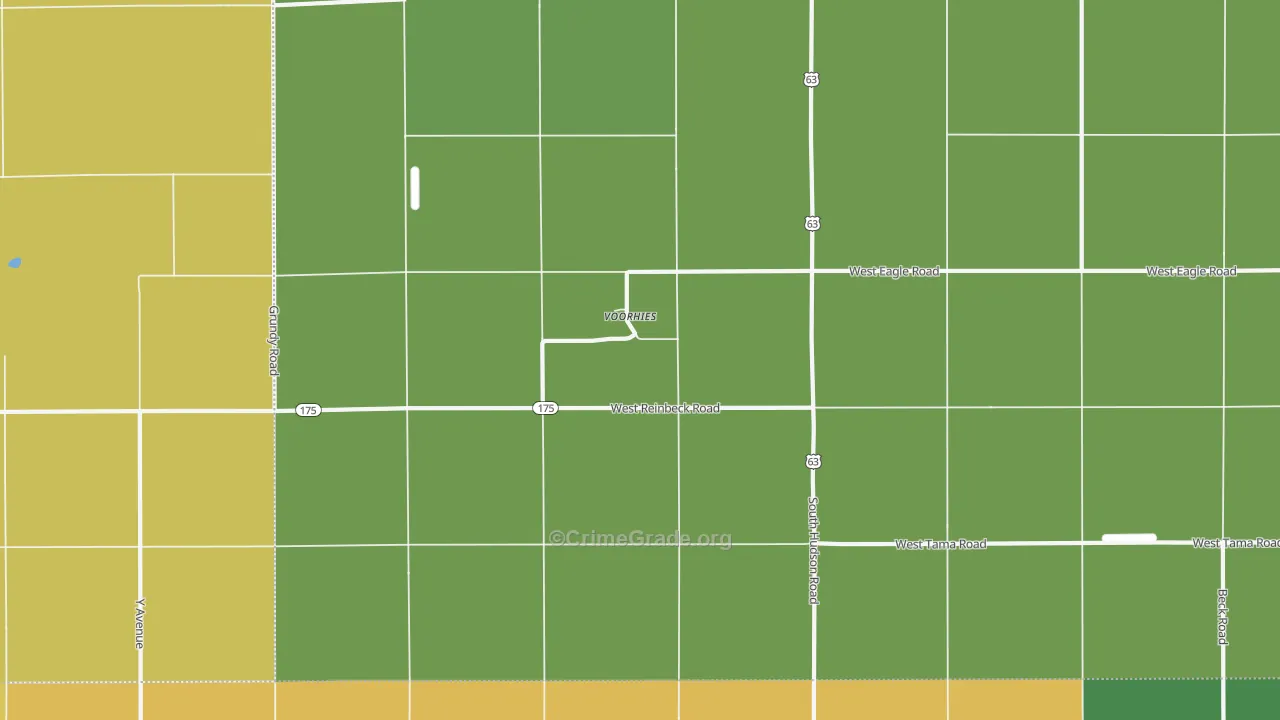 Voorhies, IA Map of Assault Rates