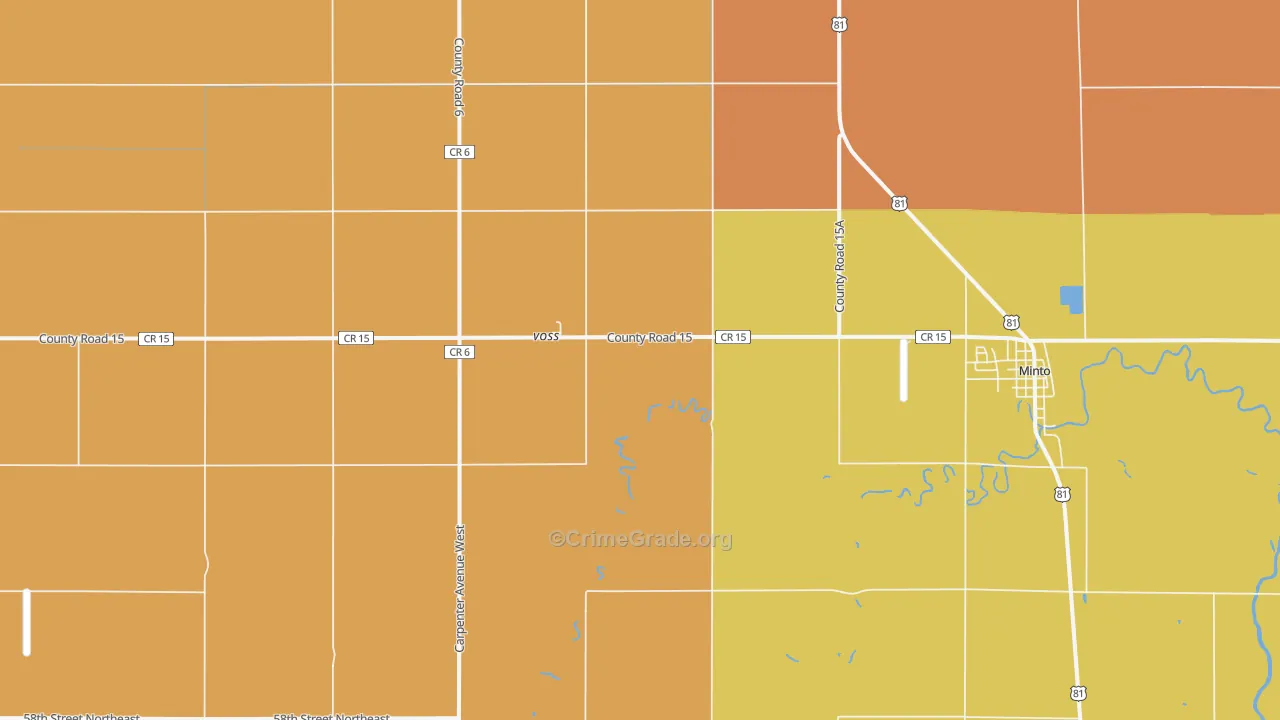 Voss, ND Map of Assault Rates
