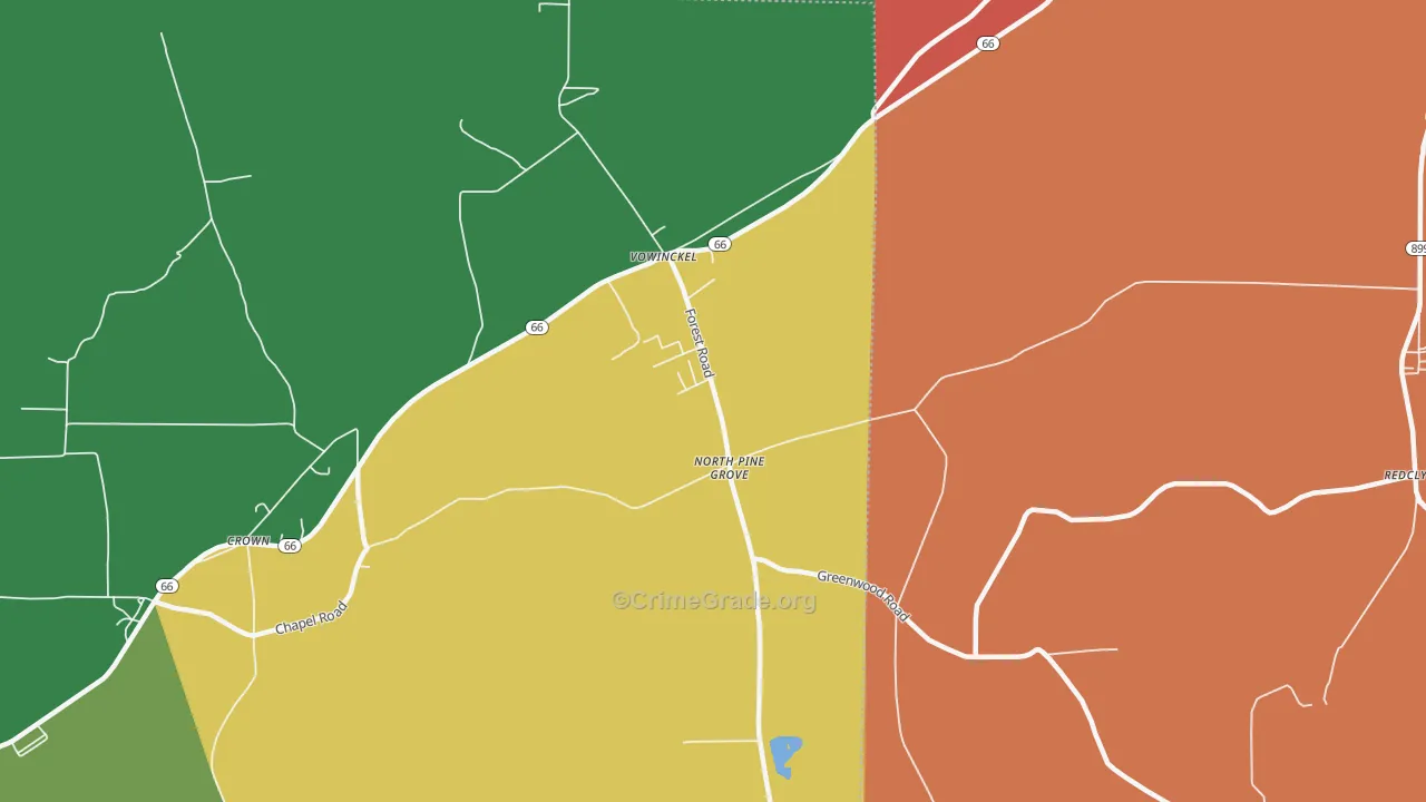 Vowinckel, PA Map of Assault Rates