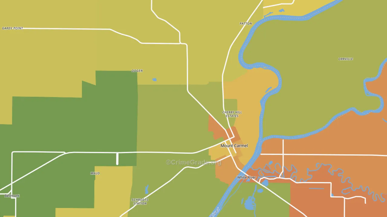 Wabash County, IL Map of Assault Rates