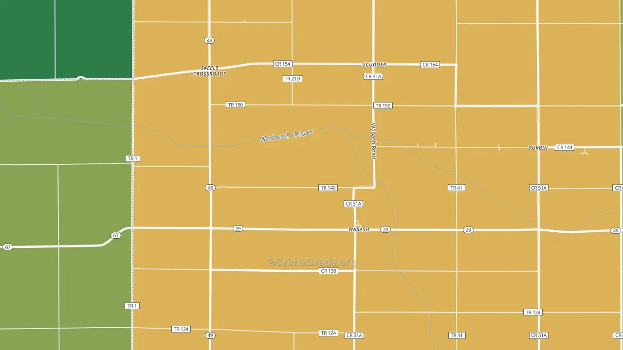 Wabash, OH Map of Assault Rates