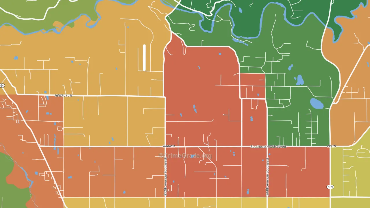 Wabash, WA Map of Assault Rates