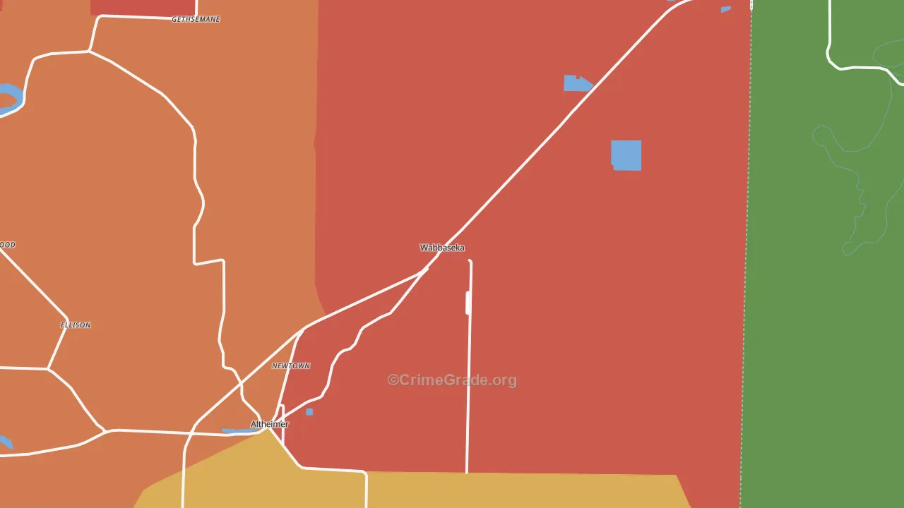 Wabbaseka, AR Map of Assault Rates