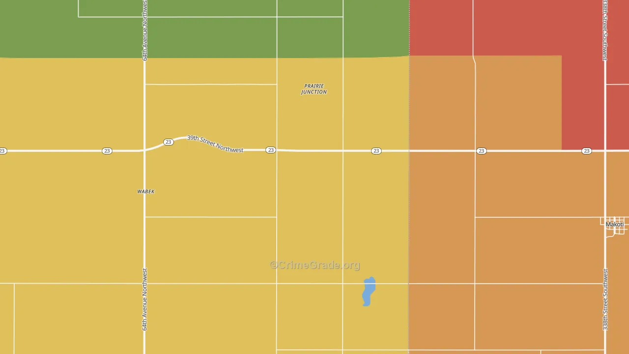 Wabek, ND Map of Assault Rates