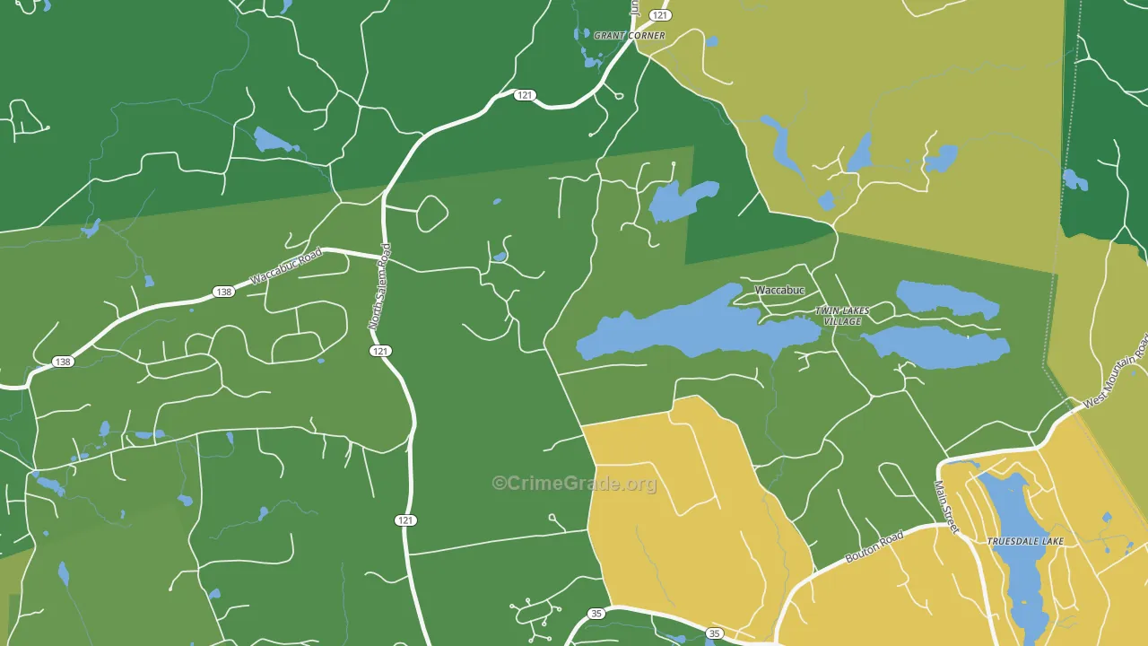 Waccabuc, NY Map of Assault Rates