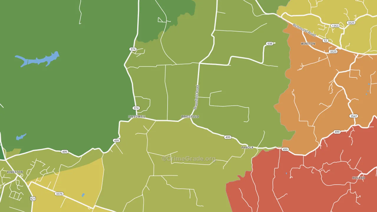 Waco, KY Map of Assault Rates