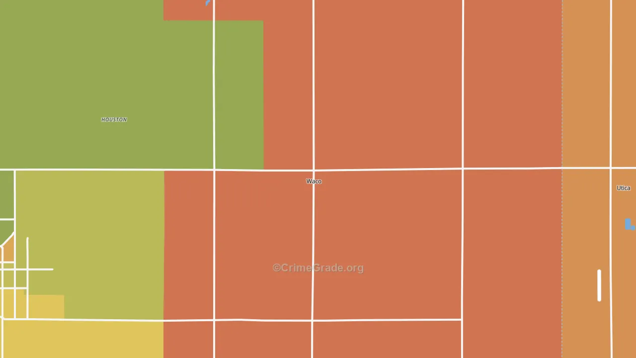 Waco, NE Map of Assault Rates
