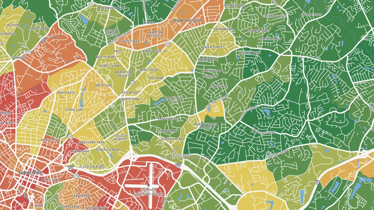 Wade Hampton, SC Map of Assault Rates