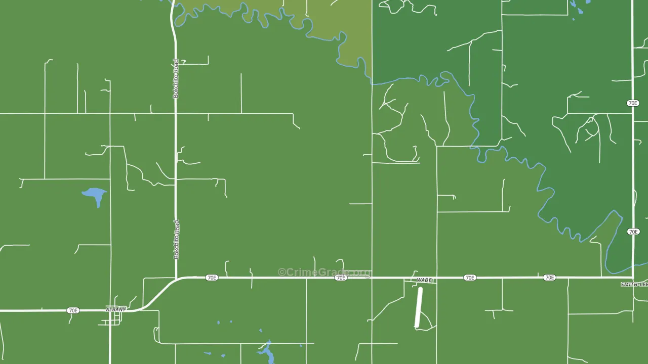 Wade, OK Map of Assault Rates