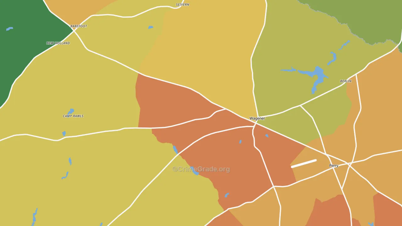 Wagener, SC Map of Assault Rates