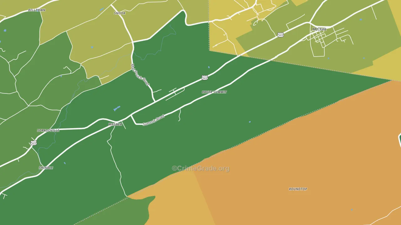 Wagner, PA Map of Assault Rates